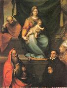 Prado, Blas del The Holy Family with Saints and the Master Alonso de Villegas china oil painting artist